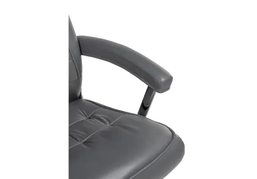 Компьютерное кресло Idon light gray 15252 Woodville, серый/искусственная кожа, ножки/металл/хром, размеры - *1250***650*710 фото 9