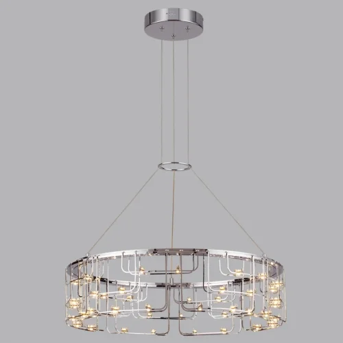 Светильник подвесной LED Zaha 7059/44L Odeon Light хром на 1 лампу, основание хром в стиле хай-тек фото 4