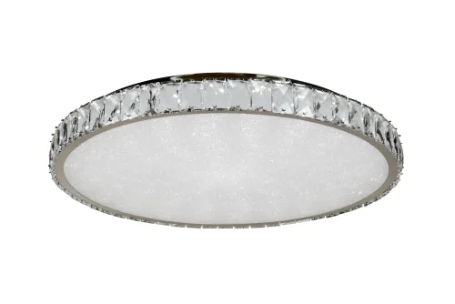 Светильник потолочный LED с пультом Crystal 16336C/600 CR iLedex прозрачный на 1 лампу, основание хром в стиле хай-тек современный с пультом
