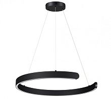 Светильник подвесной LED Indie 6534/43L Lumion чёрный 1 лампа, основание чёрное в стиле хай-тек кольца