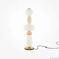 Настольная лампа LED Adore MOD297TL-L24BS3K Maytoni разноцветная белая на 1 лампу, основание латунь металл в стиле современный арт-деко выдувное