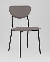 Стул обеденный Minnie, серый УТ000039222 Stool Group, серый/экокожа, ножки/металл/чёрный, размеры - *****