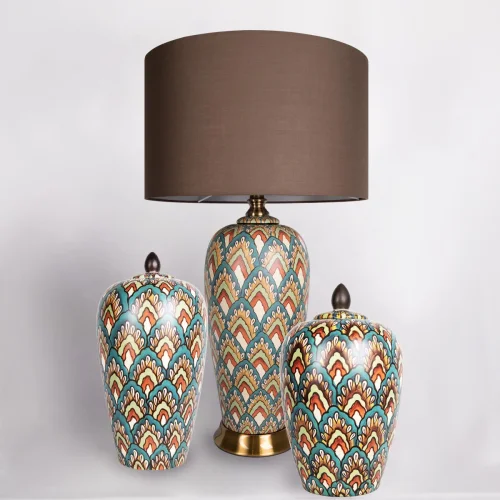 Настольная лампа Blise 10288T LOFT IT коричневая 1 лампа, основание разноцветное керамика в стиле классический современный  фото 5