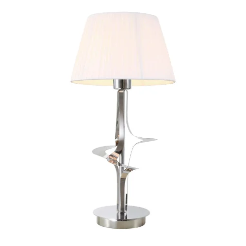 Настольная лампа Calia OML-62404-01 Omnilux белая 1 лампа, основание хром металл в стиле классический 