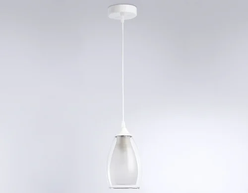 Светильник подвесной TR3534 Ambrella light белый 1 лампа, основание белое в стиле классика модерн  фото 6