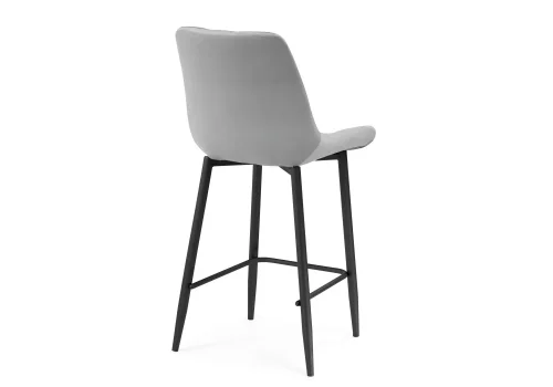 Полубарный стул Баодин К светло-серый / черный 511152 Woodville, серый/велюр, ножки/металл/чёрный, размеры - ****500*620 фото 4