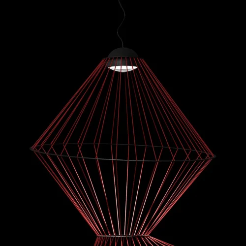 Светильник подвесной LED Beam 10292/B Red LOFT IT красный 1 лампа, основание чёрное в стиле   фото 4