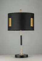 Настольная лампа Oggebio E 4.1.T2 BKG Arti Lampadari чёрная 1 лампа, основание чёрное металл в стиле современный 