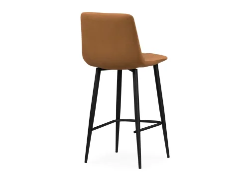Полубарный стул Дани кирпичный / черный 571410 Woodville, кирпичный/велюр, ножки/металл/чёрный, размеры - ****420*480 фото 4