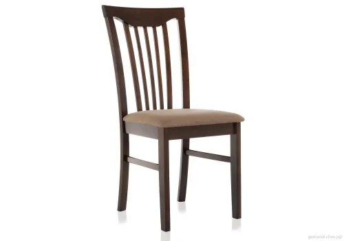 Cтул Гановер каппучино 1602 Woodville, бежевый/ткань, ножки/массив гевеи дерево/коричневый капучино, размеры - ****420*540 Cтул Гановер каппучино 1602 Woodville, бежевый/ткань, ножки/массив гевеи дерево/коричневый капучино, размеры - ****420*540