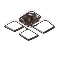 Люстра потолочная V4656-7/4PL Vitaluce коричневая на 1 лампу, основание коричневое в стиле хай-тек квадраты