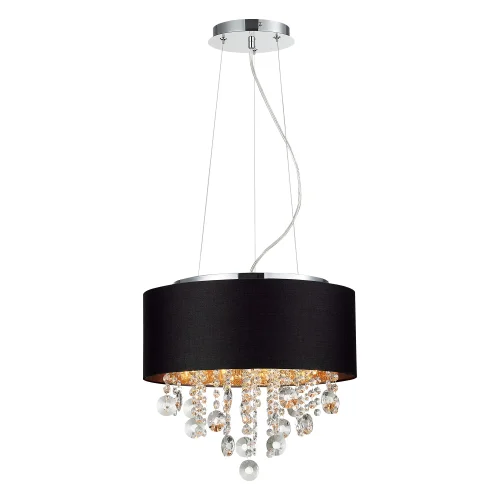 Светильник подвесной Lacchia SL1350.403.04 ST-Luce чёрный прозрачный 4 лампы, основание хром в стиле современный 