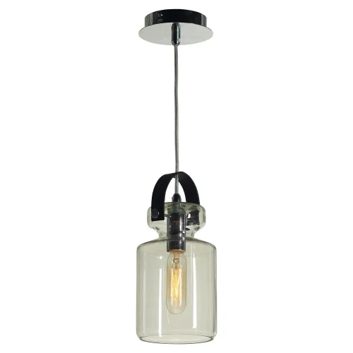 Светильник подвесной лофт LSP-9638 Lussole прозрачный 1 лампа, основание хром в стиле лофт  фото 2