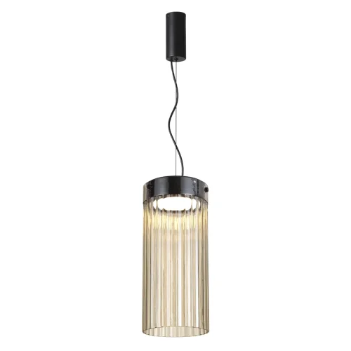 Светильник подвесной LED Pillari 5047/10L Odeon Light янтарный 1 лампа, основание чёрное в стиле современный  фото 3