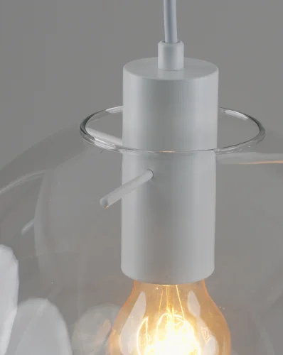 Светильник подвесной Aurora V11548-1P Moderli прозрачный на 1 лампу, основание белое в стиле современный шар фото 5