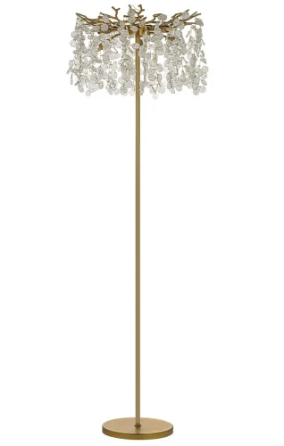 Торшер Tavenna H 3.1.1.102 A Dio D'Arte ветви прозрачный на 5 ламп, основание бронзовое в стиле флористика современный классический 
