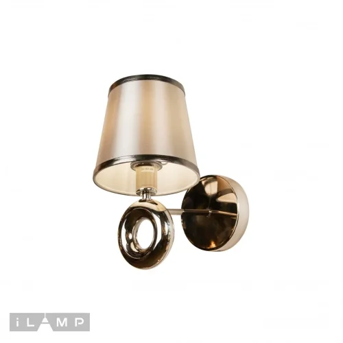 Бра Brooklyn W2401-1 Nickel iLamp коричневый на 1 лампу, основание никель в стиле современный американский фото 3