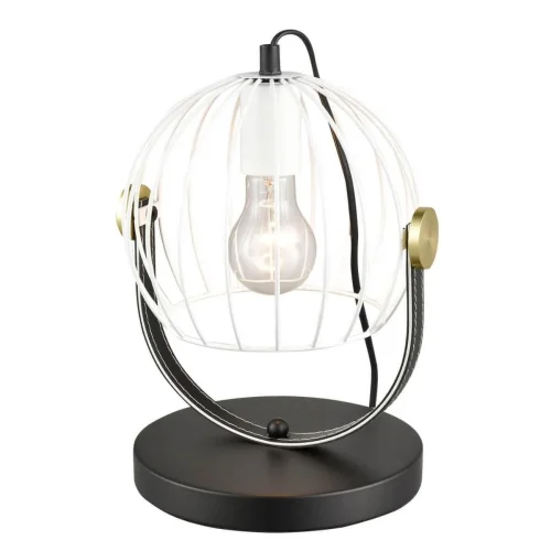 Настольная лампа лофт Pasquale VL6251N01 Vele Luce белая 1 лампа, основание чёрное металл в стиле лофт  фото 3