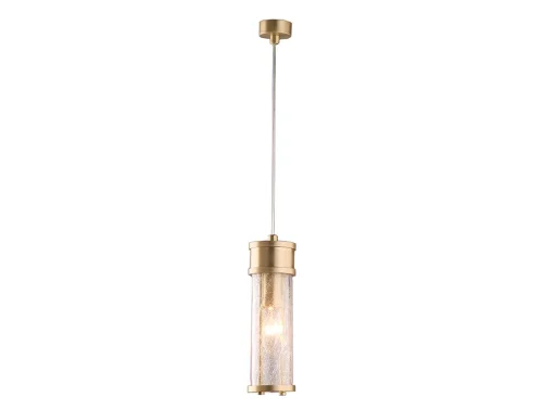 Светильник подвесной 10271 S/S brass Newport прозрачный 1 лампа, основание латунь в стиле классический современный американский трубочки