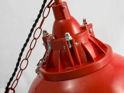 Светильник подвесной лофт Elmont GRLSP-9895 Lussole прозрачный 1 лампа, основание красное в стиле лофт  фото 4
