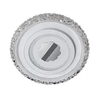 Люстра потолочная LED с пультом Норден 660017001 DeMarkt белая прозрачная на 1 лампу, основание белое в стиле с пультом