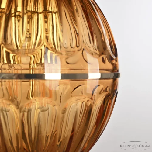 Светильник подвесной 5480/22 G Amber/M-1H Bohemia Ivele Crystal янтарный 3 лампы, основание золотое в стиле классический  фото 4