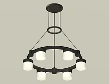 Светильник подвесной XR92051204 Ambrella light чёрный 6 ламп, основание чёрное в стиле хай-тек модерн 