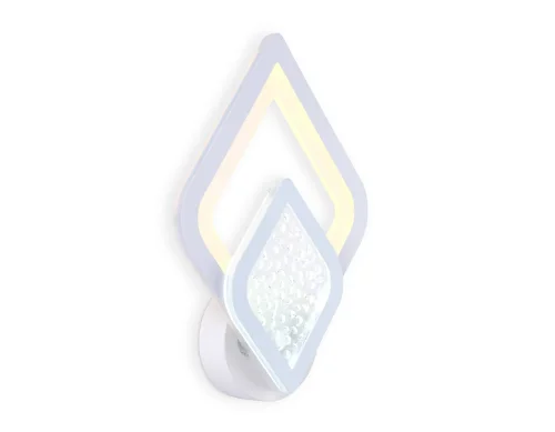 Бра LED FA4289 Ambrella light белый на 1 лампа, основание белое в стиле современный классический квадраты