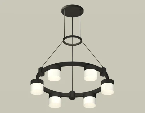 Светильник подвесной XR92051204 Ambrella light чёрный 6 ламп, основание чёрное в стиле хай-тек современный 
