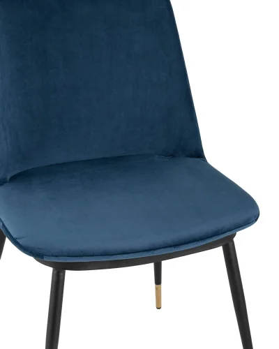 Стул Мелисса, велюр, синий УТ000004446 Stool Group, синий/велюр, ножки/металл/чёрный, размеры - ****505*580 фото 8