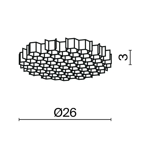Светофильтр HoneyComb ⌀26мм для серии Wise HoneyComb-D26 Maytoni на 1 , основание чёрное в стиле фото 5