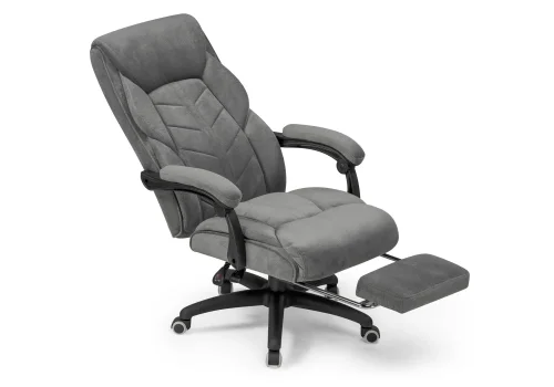 Компьютерное кресло Traun dark gray / black 15399 Woodville, серый/велюр, ножки/пластик/чёрный, размеры - *1170***700* фото 7
