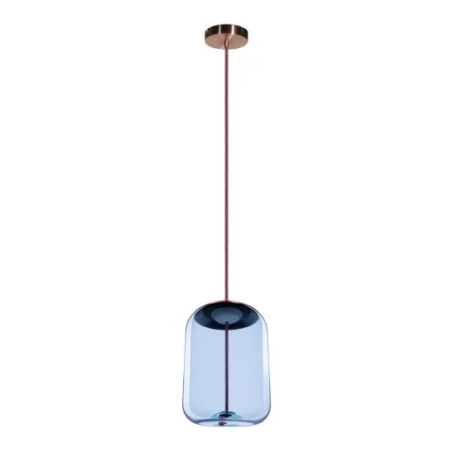 Светильник подвесной LED Knot 8133-C LOFT IT голубой на 1 лампу, основание медь в стиле современный выдувное