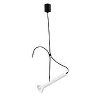Светильник подвесной LED Palla 737036 Lightstar белый 1 лампа, основание чёрное в стиле современный 