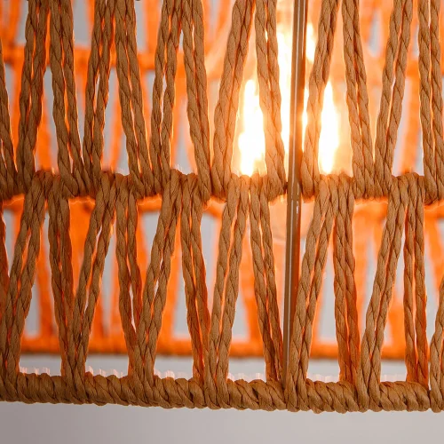 Светильник подвесной Brushwood A7088SP-1BK Arte Lamp коричневый на 1 лампу, основание чёрное в стиле кантри фото 3