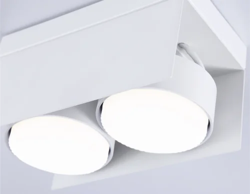 Светильник накладной TN70845 Ambrella light белый 2 лампы, основание белое в стиле современный хай-тек круглый фото 5