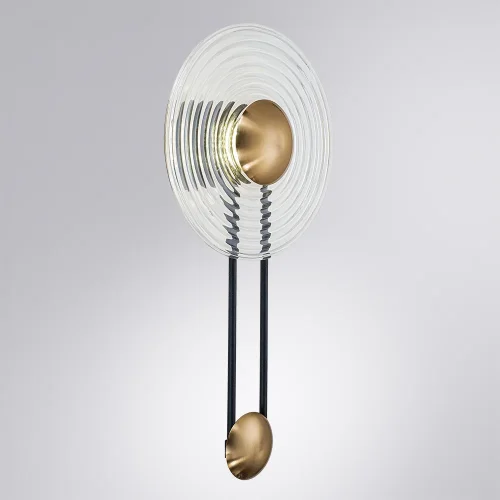 Бра LED Biscotto A2640AP-1GO Arte Lamp прозрачный на 1 лампа, основание золотое в стиле хай-тек современный  фото 2
