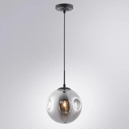 Светильник подвесной Tureis A9920SP-1BK Arte Lamp чёрный серый 1 лампа, основание чёрное в стиле современный выдувное фото 2