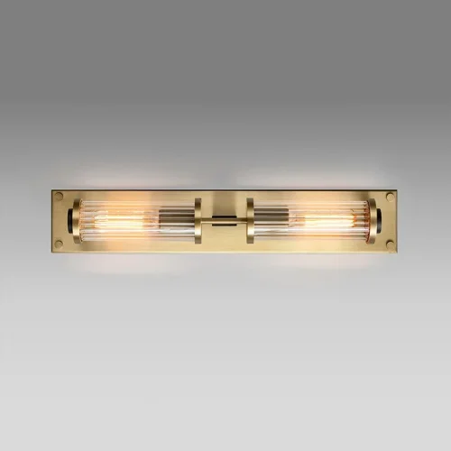 Настенный светильник (бра) Alouette linear sconce 140565-26 ImperiumLoft прозрачный на 2 лампы, основание латунь в стиле современный  фото 3