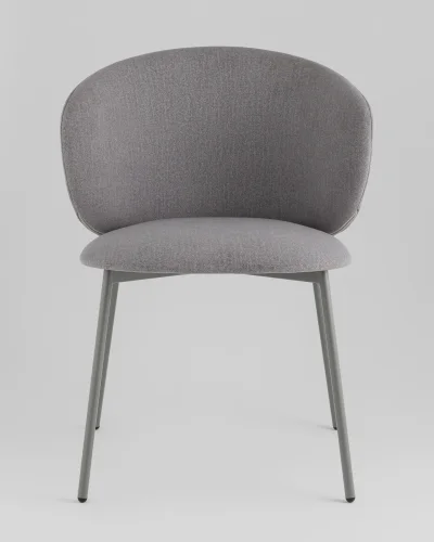 Стул Блейз велюр серый, каркас серый УТ000039825 Stool Group, серый/букле, ножки/металл/чёрный, размеры - ***** фото 2