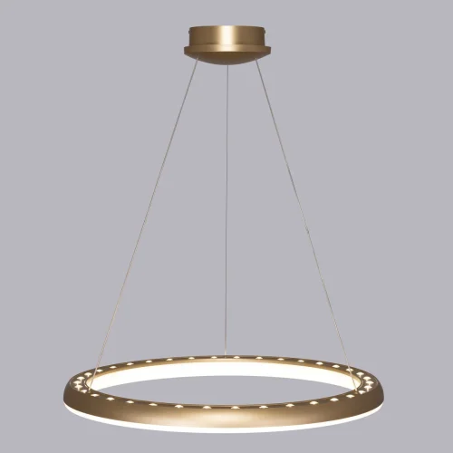 Люстра подвесная LED с пультом Юпитер CL730B092S Citilux белая на 1 лампу, основание матовое золото в стиле современный хай-тек кольца яндекс алиса с пультом фото 4
