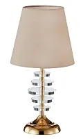Настольная лампа ARMANDO LG1 GOLD Crystal Lux бежевая на 1 лампу, основание золотое хрусталь металл в стиле современный 