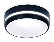 Светильник накладной TN3335 Ambrella light белый 1 лампа, основание чёрное в стиле современный хай-тек круглый
