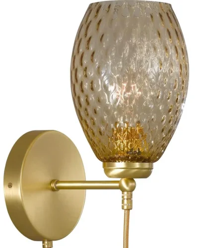 Бра A 10033/1 Reccagni Angelo янтарный на 1 лампа, основание матовое золото в стиле классический современный  фото 2