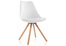 Стул Bonito белый 11326 Woodville, белый/искусственная кожа, ножки/массив бука/натуральный, размеры - ****480*540