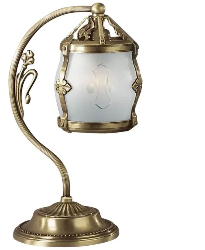 Настольная лампа P 4020 Reccagni Angelo белая 1 лампа, основание античное бронза латунь металл в стиле классический  фото 2