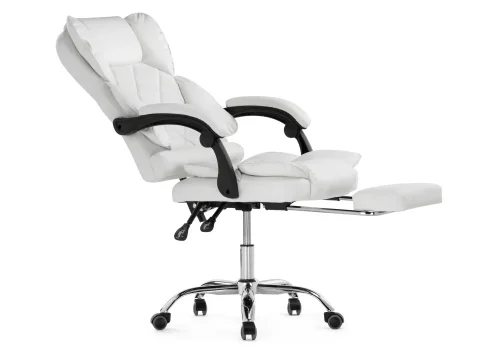 Компьютерное кресло Kolson whitе 15342 Woodville, белый/экокожа, ножки/металл/хром, размеры - *1240***640*680 фото 8