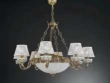 Люстра подвесная  L 9000/8+3 Reccagni Angelo белая на 11 ламп, основание античное бронза в стиле классический 