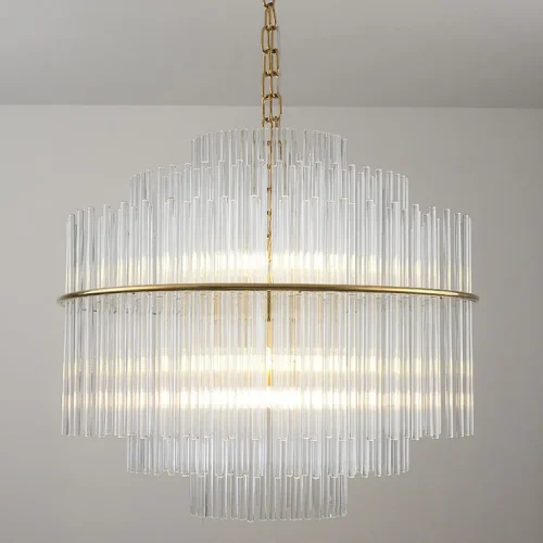 Люстра подвесная NOCTURNE D80 168485-26 ImperiumLoft прозрачная на 12 ламп, основание золотое в стиле современный фото 7 Люстра подвесная NOCTURNE D80 168485-26 ImperiumLoft прозрачная на 12 ламп, основание золотое в стиле современный фото 7