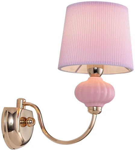 Бра Villana WE378.01.371 Wertmark розовый на 1 лампа, основание золотое розовое в стиле классический 